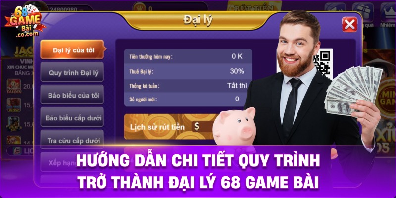 Hướng dẫn chi tiết quy trình trở thành đại lý 68 game bài